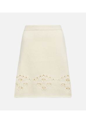 ChloÃ© Pointelle wool miniskirt