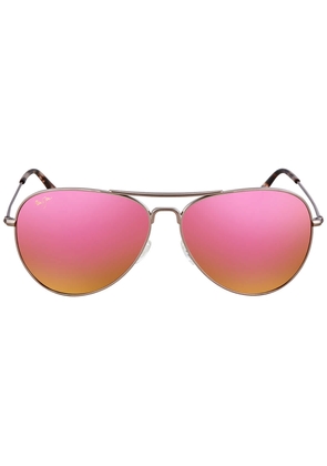 Maui Jim Mavericks Polarized Maui Sunrise Pilot Unisex Sunglasses P264-16R 61