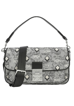 MCM Ladies Grey Crossbody Bag in Vintage Jacquard Monogram