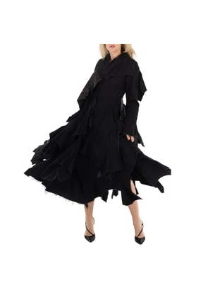 Yohji Yamamoto Black Multi Layered D Collar Dress, Brand Size 1 (Small)