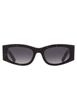 Philipp Plein Grey Gradient Oval Ladies Sunglasses SPP025S 0869 55