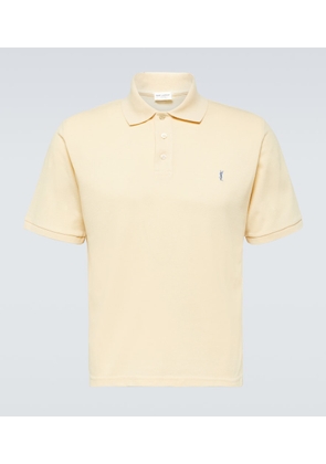 Saint Laurent Cassandre cotton-blend polo shirt
