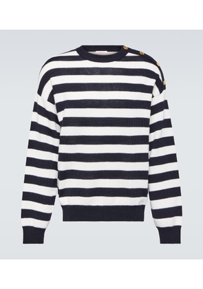 Valentino Striped cotton and wool sweater