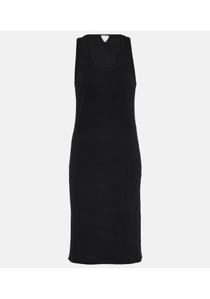 Bottega Veneta Ribbed-knit cotton jersey midi dress