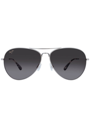 Maui Jim Mavericks Neutral Grey Pilot Unisex Sunglasses GS264-17 61