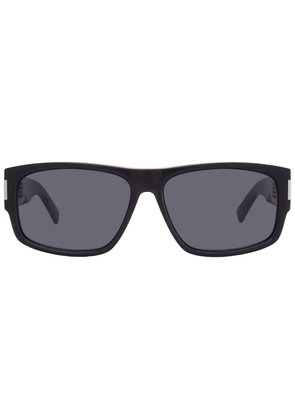 Saint Laurent Dark Grey Rectangular Mens Sunglasses SL 689 001 59