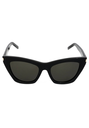 Saint Laurent Grey Cat Eye Ladies Sunglasses SL 214 KATE 001 55