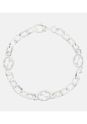 Gucci Interlocking G sterling silver bracelet