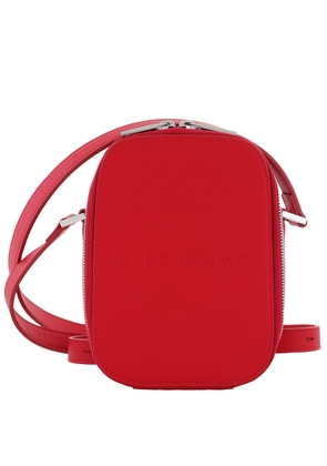 Ferragamo Logo Embroided Shoulder Bag