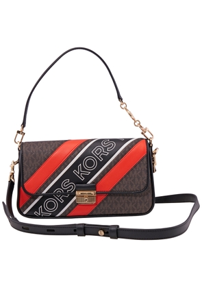 Michael Kors Small Bradshaw Signature Logo Stripe Convertible Shoulder Bag