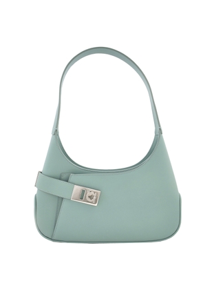 Ferragamo Archive Calfskin Leather Hobo Shoulder Bag in Green