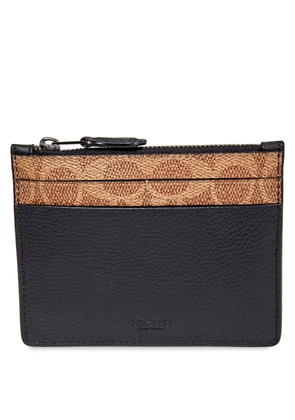 Coach Signature Canvas Blocking Card Case