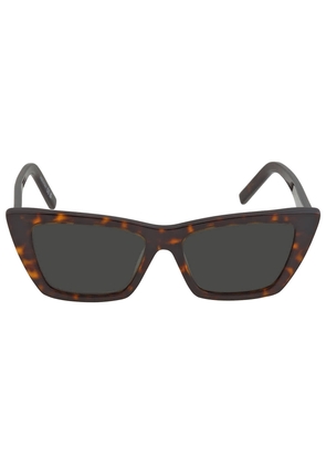 Saint Laurent Grey Cat Eye Ladies Sunglasses SL 276 MICA 002 53