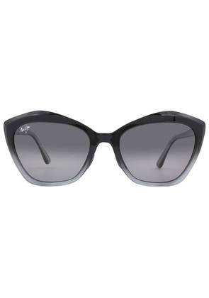 Maui Jim Lotus Neutral Grey Butterfly Ladies Sunglasses GS827-02J 56
