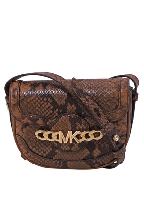 Michael Kors Snakeskin Effect Saddle Crossbody Bag