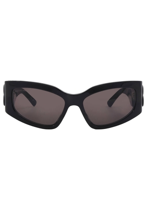 Balenciaga Grey Rectangular Ladies Sunglasses BB0321S 001 57