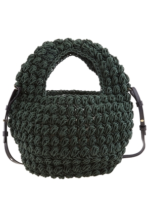 JW Anderson Khaki Popcorn Basket Woven Top Handle Bag