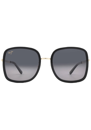 Maui Jim Pua Neutral Grey Square Unisex Sunglasses GS865-02 55