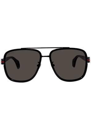 Gucci Grey Navigator Mens Sunglasses GG0448S 001 58