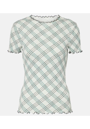Burberry Burberry Check wool T-shirt
