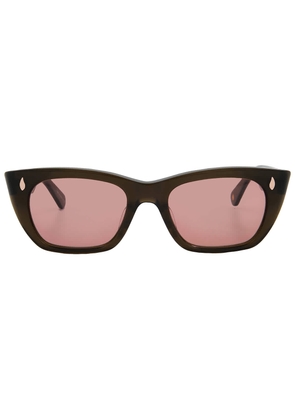 Garrett Leight WEBSTER SUN Bordeaux Cat Eye Sunglasses 2138 MSTO/BOR 49