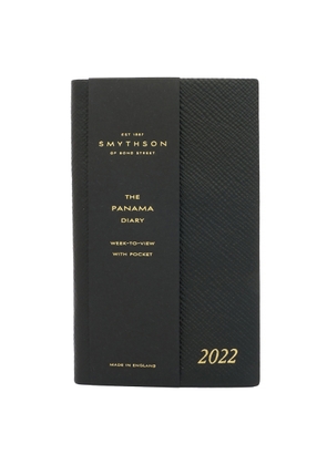 Smythson Unisex 2022 Panama Diary With Pocket In Black