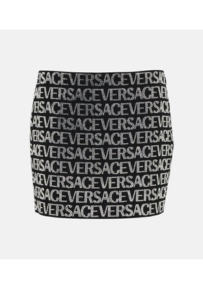 Versace Logo embellished miniskirt