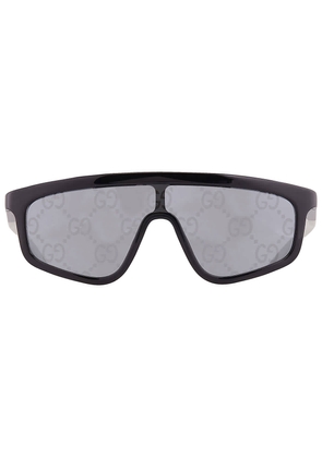 Gucci Grey Morror Logo Shield Unisex Sunglasses GG1736S 003 99