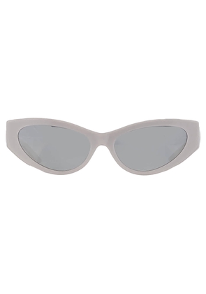 Versace Blue Mirror Silver Cat Eye Ladies Sunglasses VE4470B 54741U 56