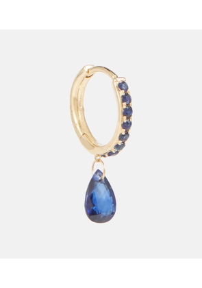 Persee 18kt gold single earring with sapphire and topaz