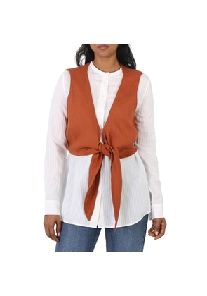 Faithfull The Brand Ladies Plain Spice Dalaila Tie Top, Brand Size 10 (Large)