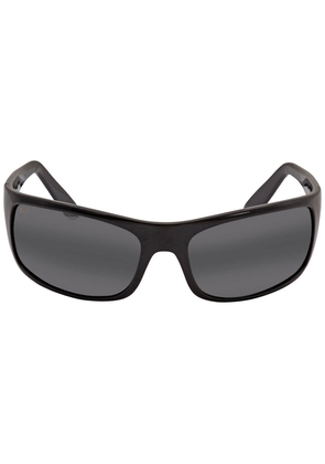 Maui Jim Peahi Neutral Grey Wrap Unisex Sunglasses 202-02 65