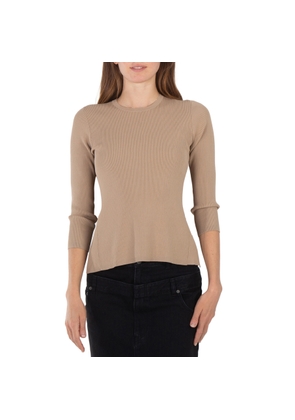 Tibi Ladies Latte Giselle Openback Stretch Sweater, Size Small