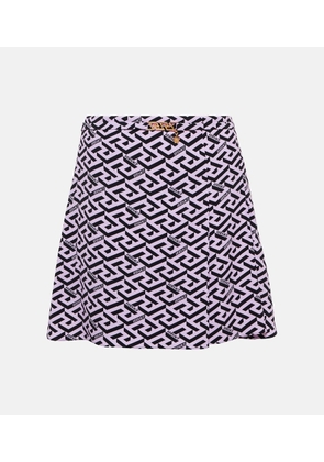 Versace La Greca high-rise miniskirt