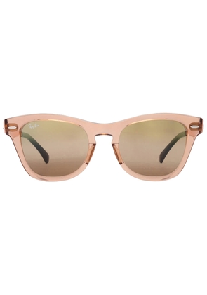 Ray Ban Gold Gradient Mirror Square Unisex Sunglasses RB0707S M6449G7 53