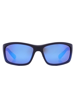Maui Jim Kanaio Blue Hawaii Wrap Unisex Sunglasses B766-08C 61