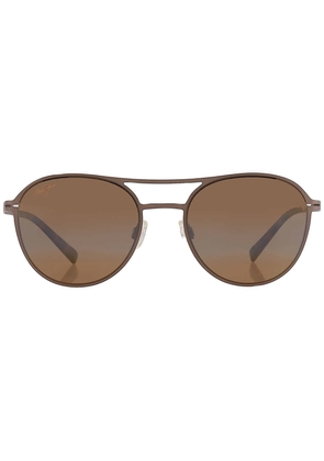 Maui Jim Half Moon HCL Bronze Pilot Unisex Sunglasses H890-01 52