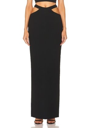 MONOT Cut Out Maxi Skirt in Black - Black. Size 0 (also in 4).