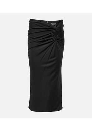 Versace x Dua Lipa gathered jersey midi skirt