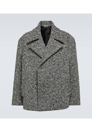 Valentino Embellished boucle wool-blend jacket