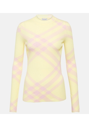 Burberry Burberry Check wool-blend top