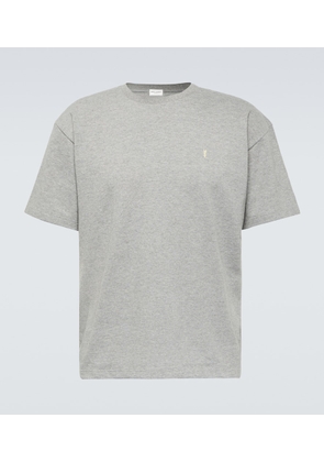 Saint Laurent Cassandre cotton-blend pique T-shirt