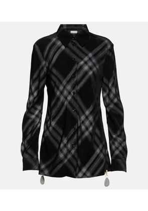 Burberry Burberry Check velvet shirt
