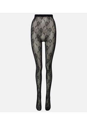 Saint Laurent Floral lace tights