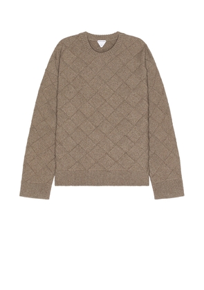 Bottega Veneta Intreccio 3d Knit Sweater in Riverbed - Grey. Size XL/1X (also in ).