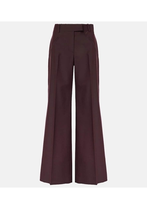 McQueen Wool and mohair wide-leg pants