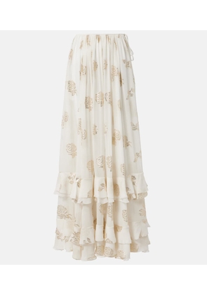 ChloÃ© Floral jacquard muslin maxi skirt