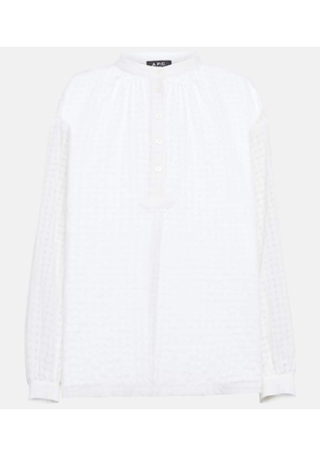 A.P.C. Flora checked cotton blouse