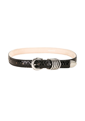 DEHANCHE Hollyhock Snake Belt in Black Python - Black. Size L (also in M).