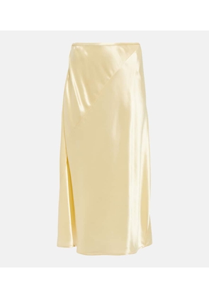 Jil Sander High-rise satin midi skirt